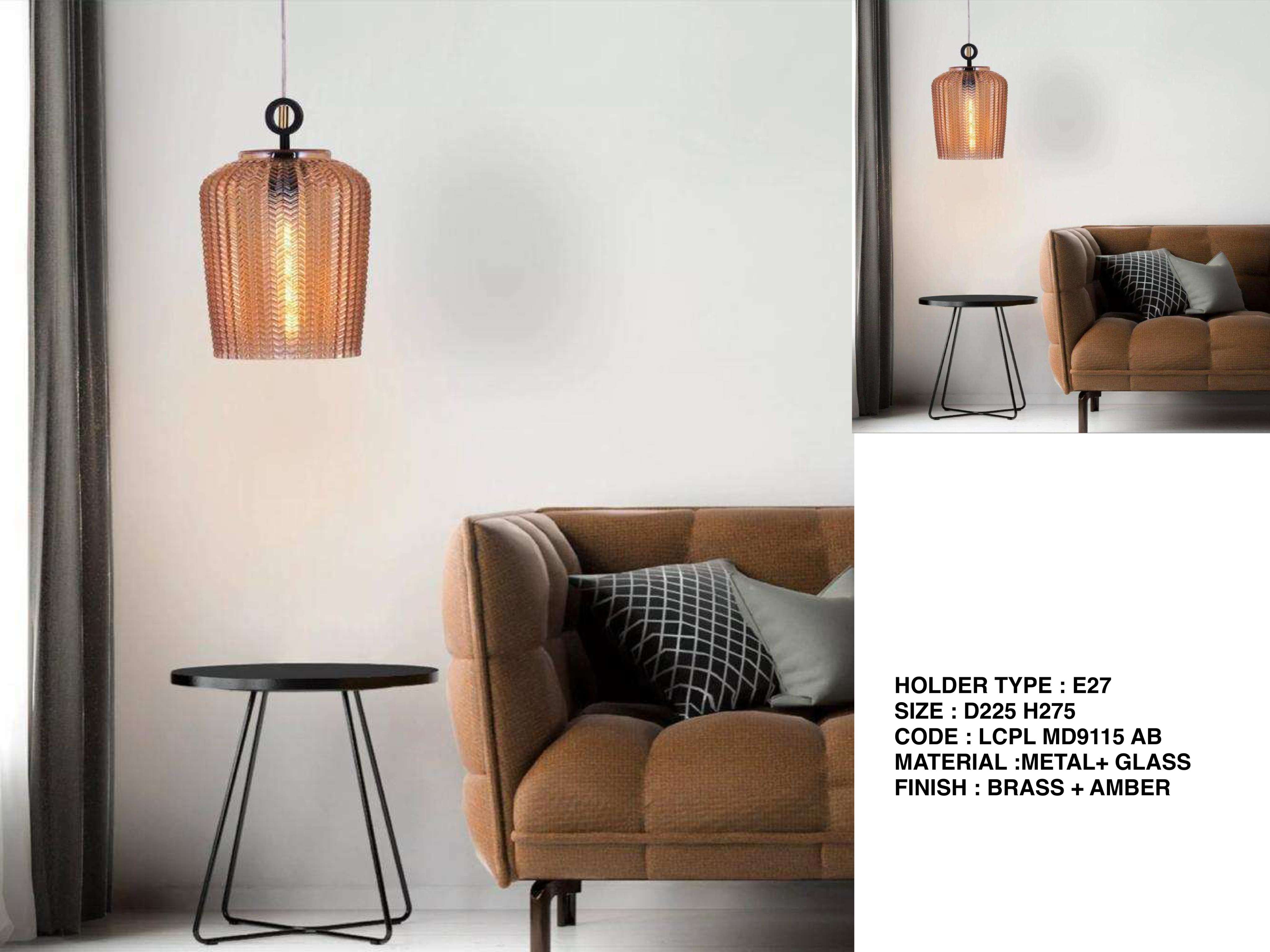 Beyond Lights - Amber Glass Lamp- LCHL